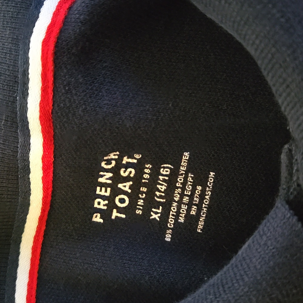 French Toast Blue Polo Shirt Boys 14/16 Short Sleeve - Picture 2 of 2
